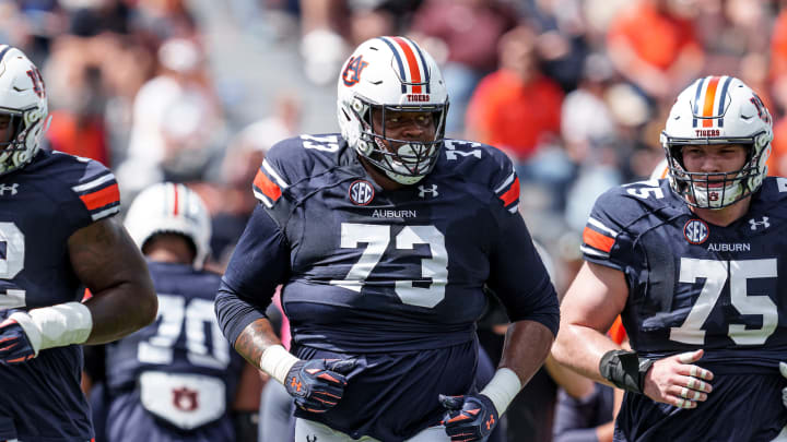 Auburn Tigers offensive tackle Percy Lewis begins the 2024 season as the No. 1 left tackle.