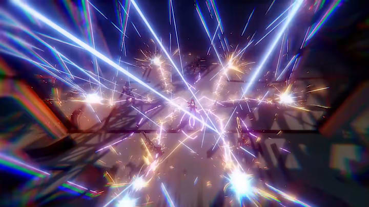 Honkai: Sar Rail screenshot of Kafka in the midst of a bullet storm.