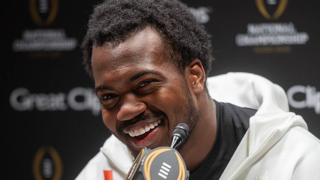 University of Miami's Rueben Bain Jr. talks at Media Day during the College Football Playoff on Saturday, Jan. 17, 2026.