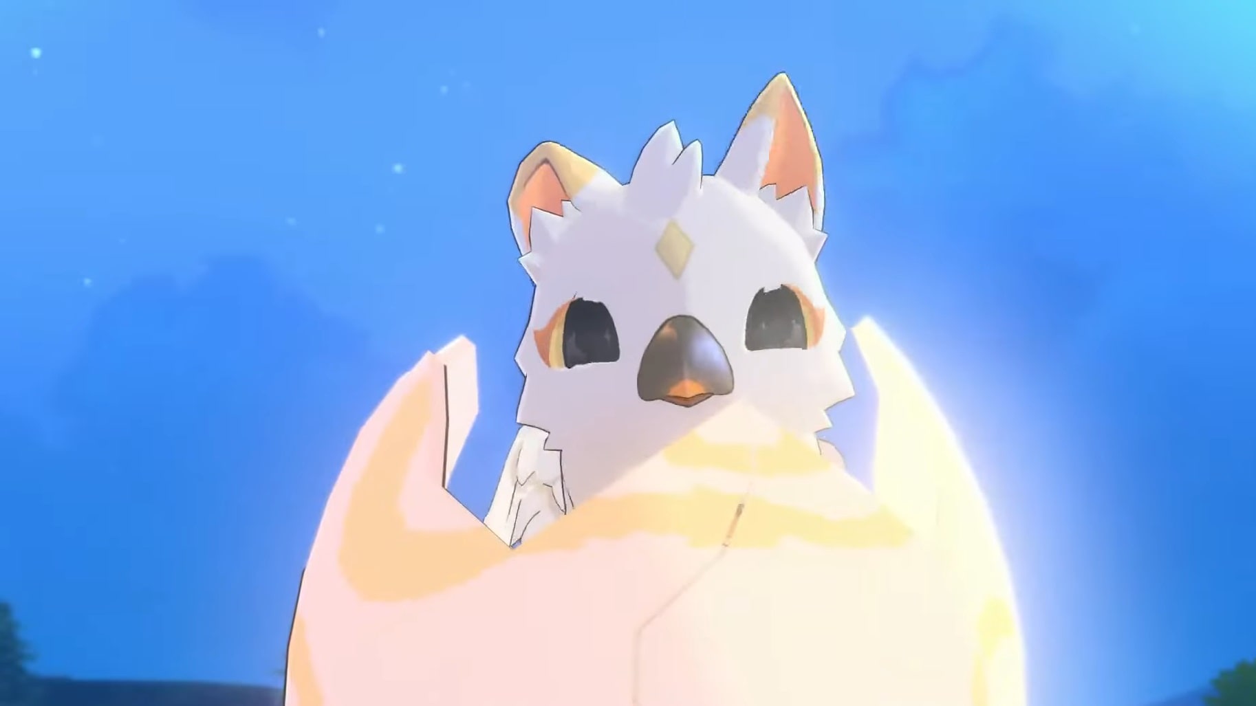 Azur Promilia trailer screenshot showing a create hatch from an egg.