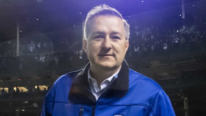 May 21, 2019; Chicago, IL, USA; Chicago Cubs owner Tom Ricketts is seen after a game between the Chicago Cubs and the Philadelphia Phillies at Wrigley Field May 21, 2019; Chicago, IL, USA; Chicago Cubs owner Tom Ricketts is seen after a game between the Chicago Cubs and the Philadelphia Phillies at Wrigley Field