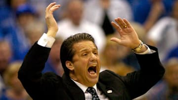 tigers2.MP     MICHAEL PATRICK/NEWS SENTINEL     University of Memphis head coach John Calipari screams instructions to his Tigers as they compete against Texas A&M  during the NCAA basketball tournamant regional semifinals on Thursday in San Antonio, Texas. Memphis won the game 65-64.

Tigers2 Mp