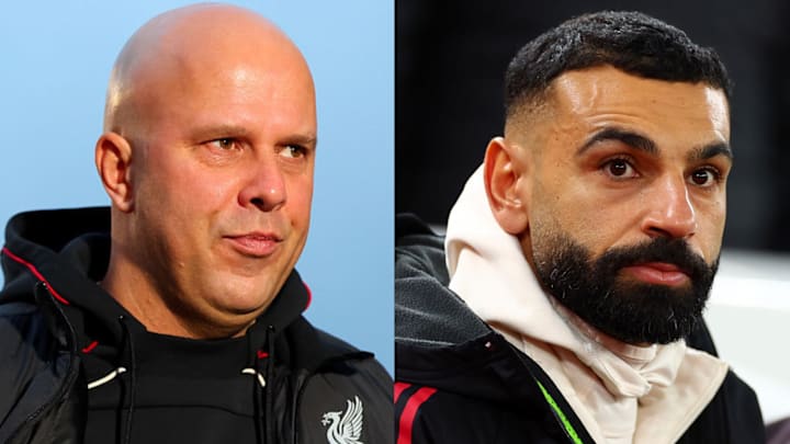 Arne Slot (left) left Mohamed Salah out of his squad for Liverpool’s clash with Inter. Arne Slot (left) left Mohamed Salah out of his squad for Liverpool’s clash with Inter.
