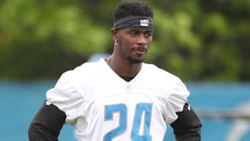 Detroit Lions cornerback Amani Oruwariye on the field after OTAs on Thursday, May 26, 2022 at the team practice facility in Allen Park.