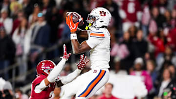 Auburn Tigers wide receiver Cam Coleman finished his final 3 games as a freshman with 306 yards and 6 touchdowns. 