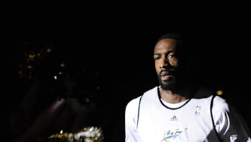 Washington Wizards guard Gilbert Arenas during the Midnight Tipoff at Patriot Center on the campus of George Mason University on Sept. 28, 2010.