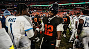 Cam Ward met up with Shedeur Sanders after the Titans defeated the Browns. 