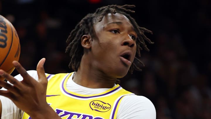 Los Angeles Lakers forward Adou Thiero