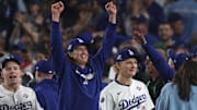Oct 27, 2025; Los Angeles, California, USA; Los Angeles Dodgers pitcher Tyler Glasnow (31) celebrates after winning in the eighteenth inning against the Toronto Blue Jays in game three of the 2025 MLB World Series at Dodger Stadium. Mandatory Credit: Kiyoshi Mio-Imagn Images