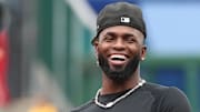 Chicago White Sox center fielder Luis Robert Jr. (88) before a game against the Pittsburgh Pirates at PNC Park. 