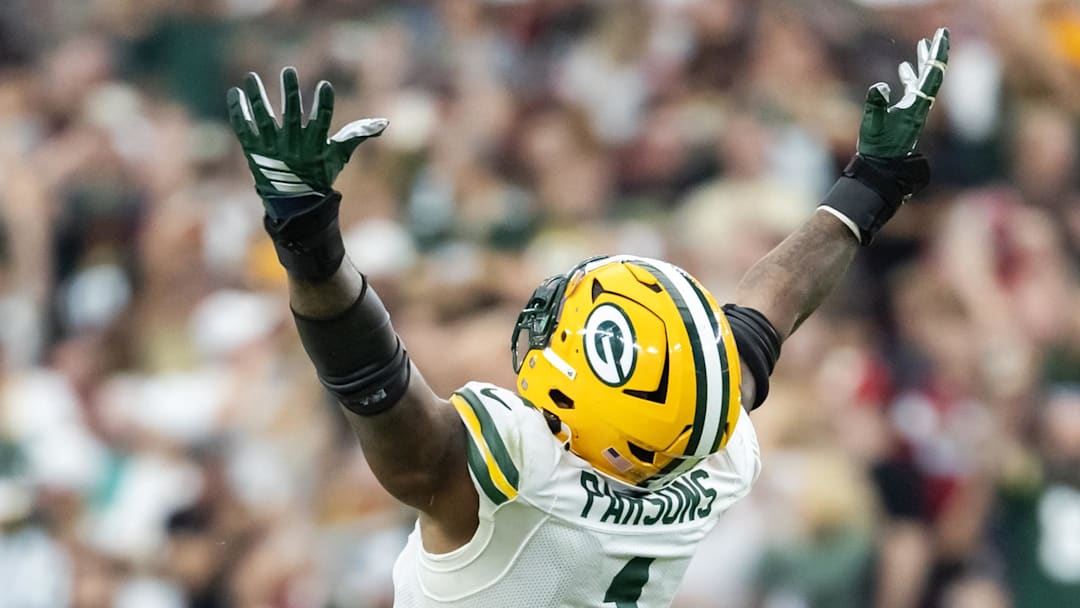 Green Bay Packers defensive end reacts to his second-half sack at the Arizona Cardinals on Sunday.