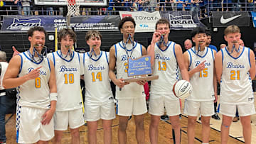 The Barlow Bruins defeated Jesuit for their first OSAA boys basketball state championship.