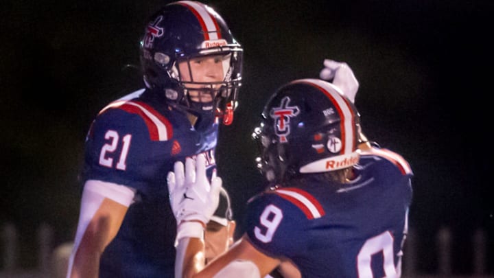 Ian Schwander 21 and AJ Price of Teurlings Catholic Ian Schwander 21 and AJ Price of Teurlings Catholic