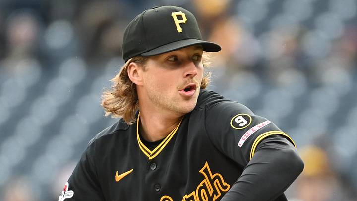 May 2, 2026; Pittsburgh, Pennsylvania, USA;  Pittsburgh Pirates starting pitcher Carmen Mlodzinski delivers the ball to the Cincinnati Reds during the first inning at PNC Park. Mandatory Credit: Philip G. Pavely-Imagn Images