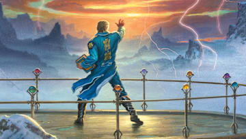 Wind and Truth by Brandon Sanderson, book five of The Stormlight Archive. Cover artwork by Michael Whelan. Image courtesy of Tor.