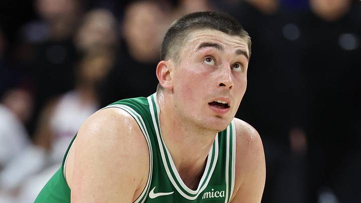 Apr 30, 2026; Philadelphia, Pennsylvania, USA; Boston Celtics guard Payton Pritchard (11) looks on during the fourth quarter against the Philadelphia 76ers at Xfinity Mobile Arena. Mandatory Credit: Bill Streicher-Imagn Images
