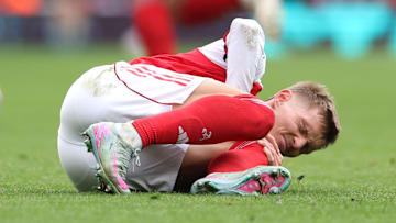 Martin Ødegaard went down with a knee complaint.