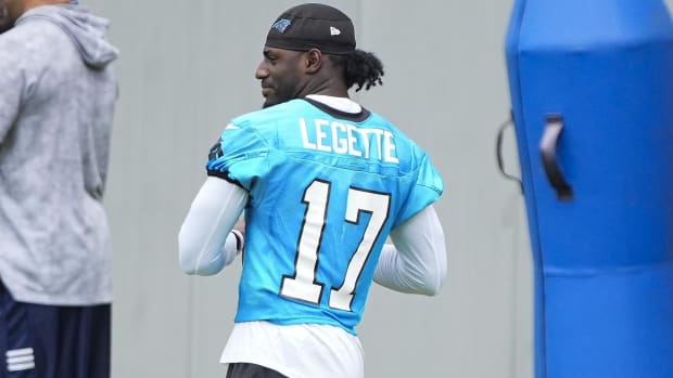 Carolina Panthers wide receiver Xavier Legette