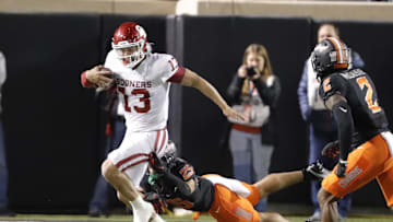 Nov 27, 2021; Stillwater, Oklahoma, USA; Oklahoma Sooners quarterback Caleb Williams (13) transferred to the USC football program.