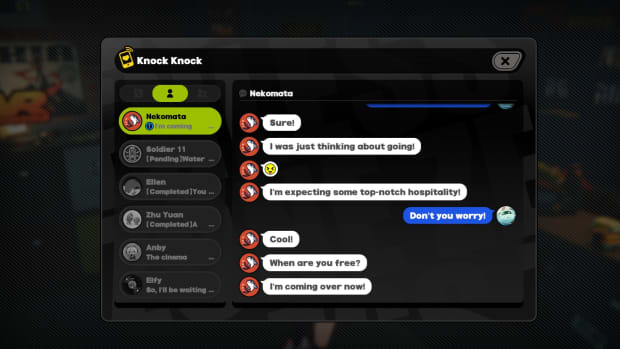 Zenless Zone Zero screenshot showing a chat between two characters.