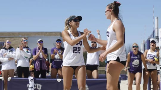 Tania Moreno and her TCU and Olympic partner Daniela Álvarez