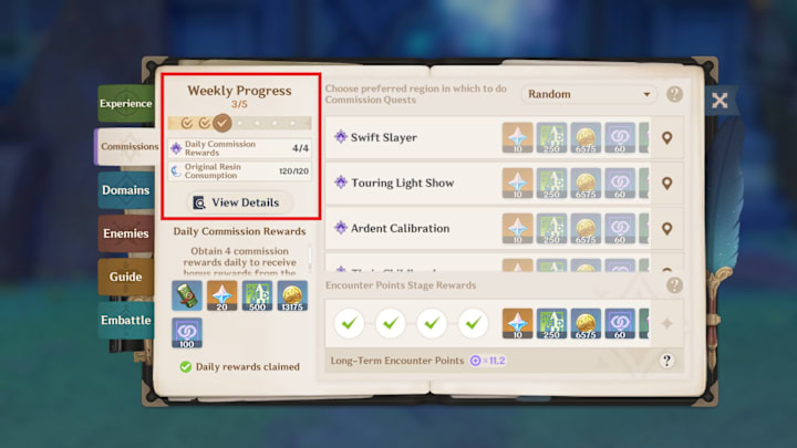 Genshin Impact Training Guide screenshot.