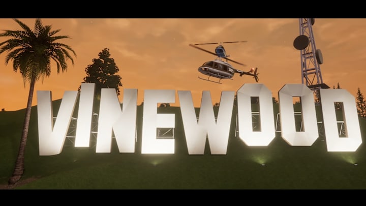 The Vinewood sign in GTA San Andreas