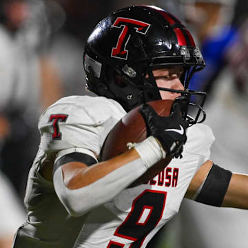 Amarillo Tascoca running back Reese Cabe carries the ball in a game versus Amarillo Palo Duro on Aug. 28. 