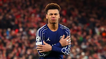Désiré Doué après son tir au but face à Liverpool
