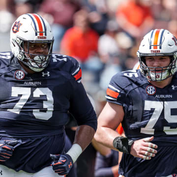 Auburn Tigers offensive tackle Percy Lewis begins the 2024 season as the No. 1 left tackle.