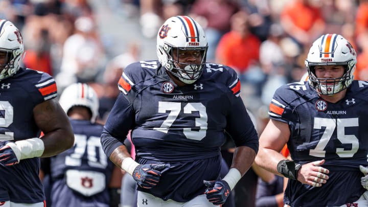 Auburn Tigers offensive tackle Percy Lewis begins the 2024 season as the No. 1 left tackle.