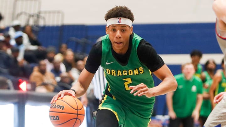 AZ Compass    Jeremiah Fears (2) drives to the basket during the game between Bartlett High School and AZ Compass Prep School during Memphis Hoopfest at Bartlett High School in Bartlett, Tenn., on Saturday, January 6, 2024.