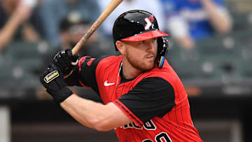 Chicago White Sox first baseman Tim Elko (30) at bat against the Kansas City Royals at Rate Field. 