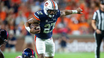 Auburn Tigers running back Jarquez Hunter was voted first-team All-SEC