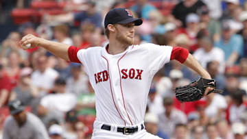 Boston Red Sox relief pitcher Daniel Bard (51) throws a pitch in the seventh inning against the Chicago White Sox at Fenway Park on June 1, 2011.