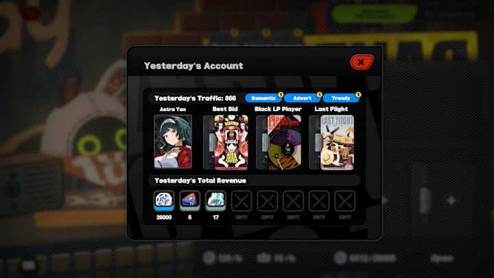 Zenless Zone Zero Random Play daily results screenshot.