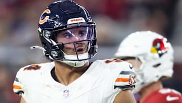 Nov 3, 2024; Glendale, Arizona, USA; Chicago Bears defensive end Austin Booker (94) against the Arizona Cardinals at State Farm Stadium.