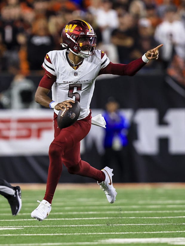 Washington Commanders quarterback Jayden Daniels.