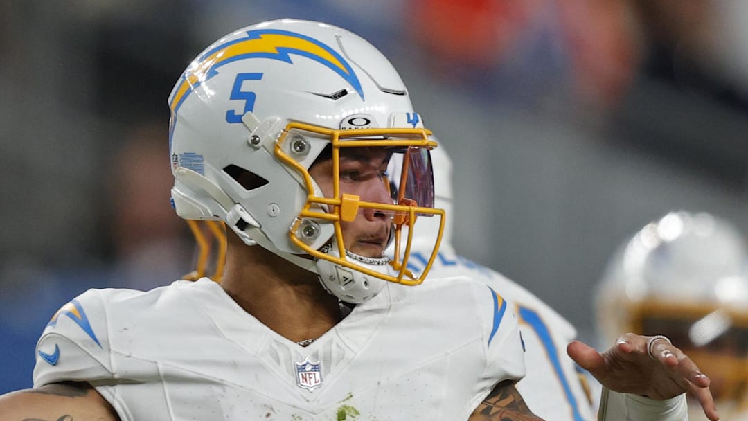 Los Angeles Chargers quarterback Trey Lance