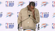 SGA was emotional speaking about his wife, Hailey Summers.