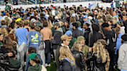 Tulane Fans Mingle on the Field after AAC Championship Victory