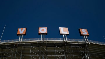The iconic V-O-L-S letters are installed on the south side of Neyland Stadium in Knoxville, Tenn. on Wednesday, July 6, 2022. The letters were taken down in 1999. The re-installation of the letters are part of Phase I renovations to the stadium which include two new videoboards on the north and south ends of the stadium, a lower-west premium club, enhanced chairback seating in multiple lower-west sections and a party deck on the upper north end.

Kns Vols Letters