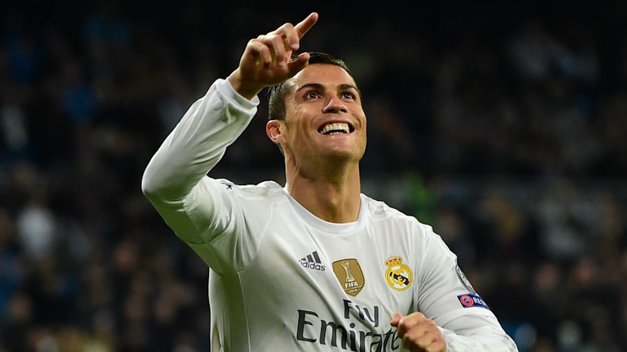 Cristiano Ronaldo celebrating.