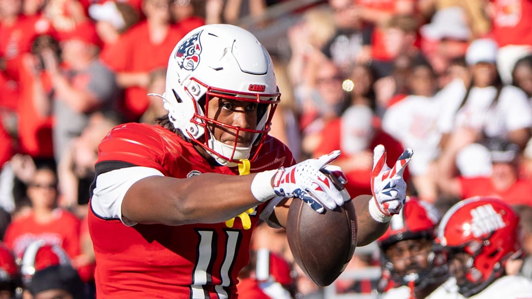 Louisville Cardinals tight end Jamari Johnson (11) celebrates his play during their game against the Jacksonville State Gamecocks on Saturday, Sept. 7, 2024 at L&N Federal Credit Union Stadium in Louisville, Ky.