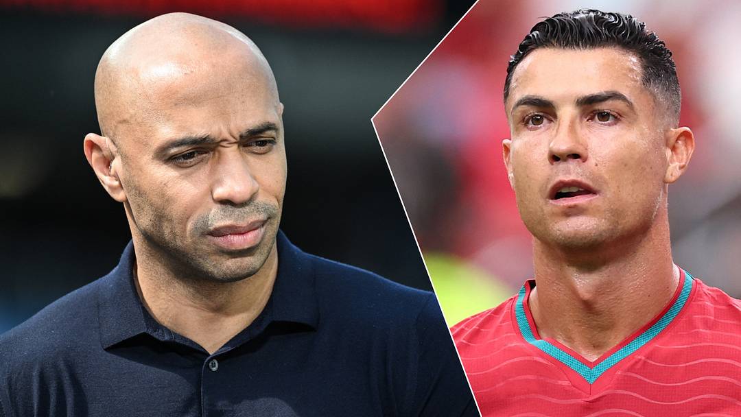 Thierry Henry (left) was unimpressed with Cristiano Ronaldo’s performance.