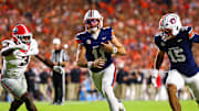 Auburn Tigers QB Jackson Arnold ran for one TD against Georgia and was denied another by SEC Officials. 