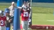 Jameis Winston had some fun at New York Giants training camp on Saturday. 