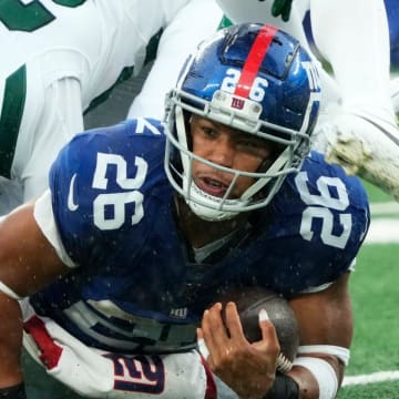 Former New York Giants running back Saquon Barkley signed with the rival Philadelphia Eagles this offseason.