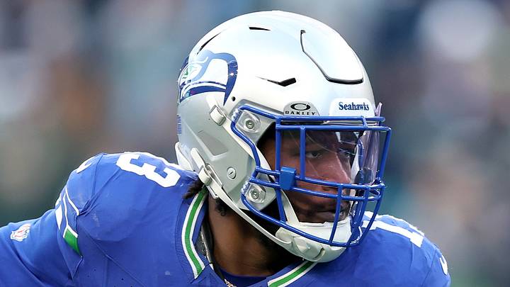 Ernest Jones of the Seattle Seahawks returns an interception