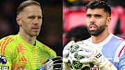 Matz Sels (left) looks to unseat David Raya (right) for the Premier League Golden Glove.
